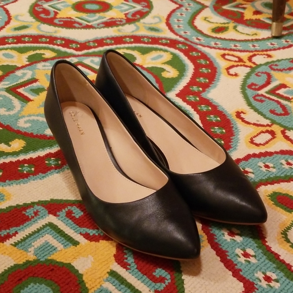 Navy Kitten Heels